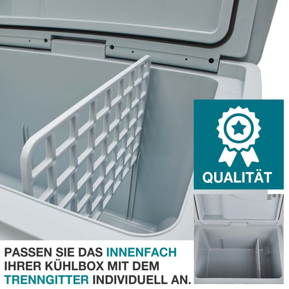 Kühlbox mobil, 40 Liter, geräuscharm, ideal als Wärmebox für Reisen.