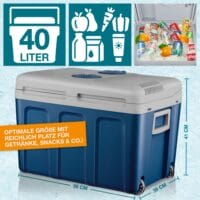 Kühlbox mobil, 40 Liter, geräuscharm, ideal als Wärmebox für Reisen.