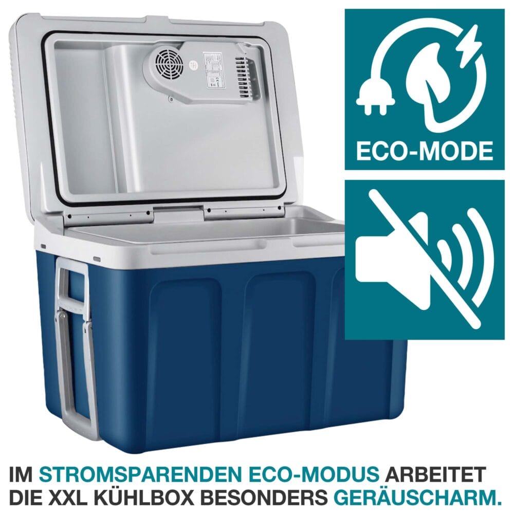 Kühlbox mobil, 40 Liter, geräuscharm, ideal als Wärmebox für Reisen.