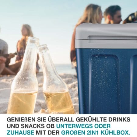 Kühlbox mobil, 40 Liter, geräuscharm, ideal als Wärmebox für Reisen.