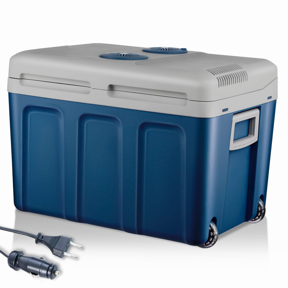 Kühlbox mobil, 40 Liter, geräuscharm, ideal als Wärmebox für Reisen.