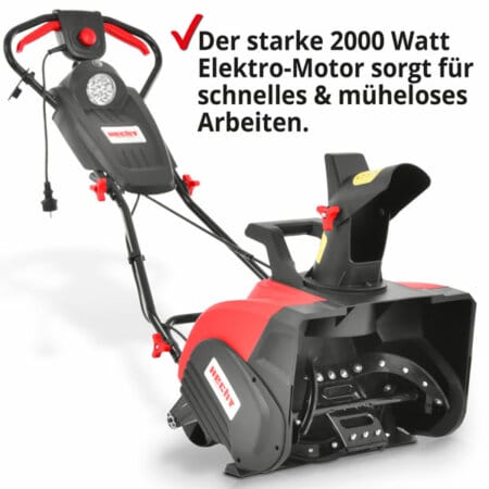 Elektro Schneefräse 2000W Schneeräumer mit Licht