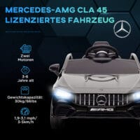 Schwarzes 12V Kinder-Elektroauto, erreicht eine Geschwindigkeit von 5 km/h und ist ideal für Kinder von 3-6 Jahren. Ein schnelles und cooles Fahrzeug.