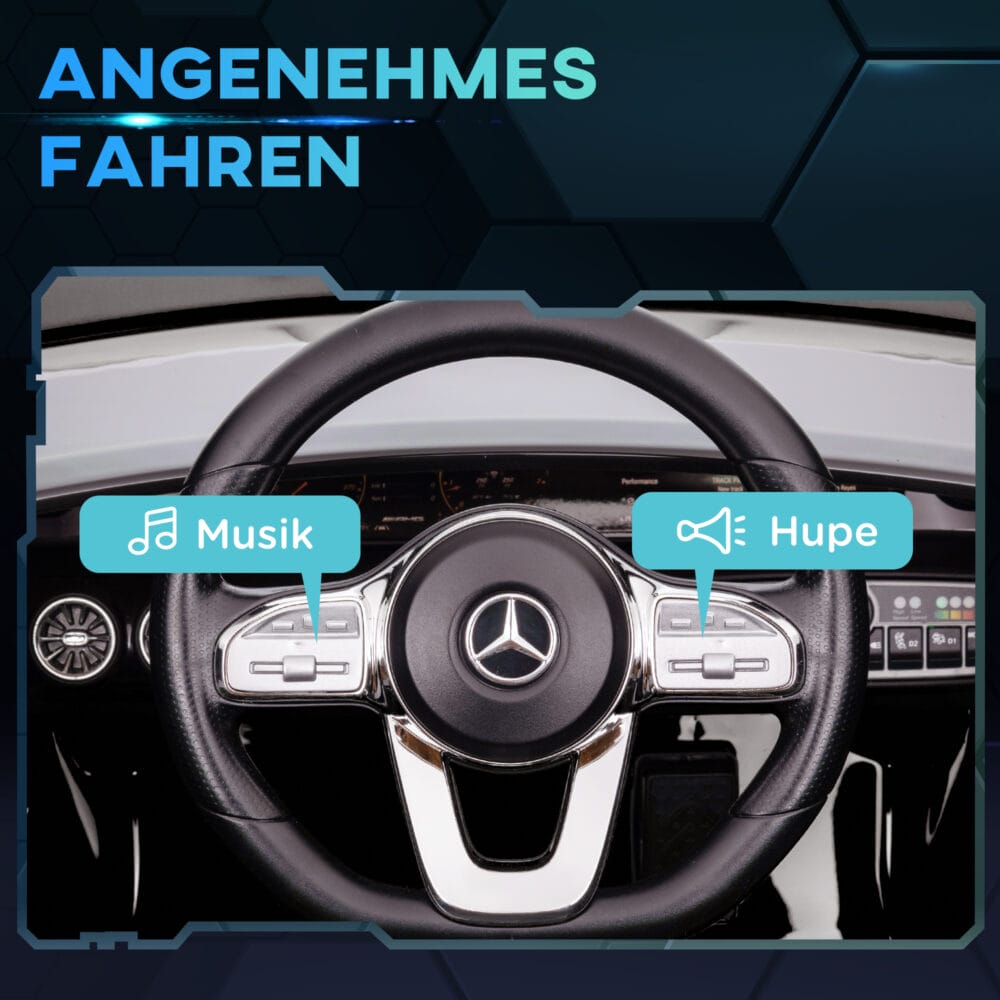 Schwarzes 12V Kinder-Elektroauto, erreicht eine Geschwindigkeit von 5 km/h und ist ideal für Kinder von 3-6 Jahren. Ein schnelles und cooles Fahrzeug.