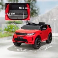 Rotes 12V Kinder-Elektroauto mit LED-Lichtern und Fernbedienung, ideal für Kinder von 3-6 Jahren. Eltern können die Kontrolle übernehmen, wenn nötig.