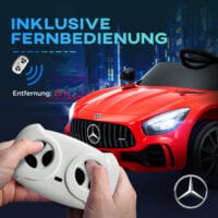 Rotes 12V Kinder-Elektroauto mit Rückwärtsfunktion, ideal für Kinder von 3-6 Jahren. Manövrierfähigkeit für kleine Fahrer.