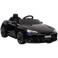 Schwarzes Elektroauto im lizenzierten AUDI RS e-tron GT Design, geeignet für Kinder ab 3 Jahren. Ein luxuriöses Fahrerlebnis für die Kleinsten.