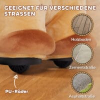 Braunes Kinder-Elektroauto in Pferdform, 6V und 2 km/h schnell, ideal für 1.5-3 Jahre. Ein bezauberndes Spielzeug für fantasievolle Ausritte.