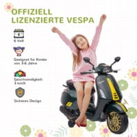 Dunkelgrünes 6V Elektro-Motorrad für Kinder mit 3 km/h Geschwindigkeit, MP3- und USB-Anschluss. Bietet Fahrspass mit musikalischer Unterhaltung.