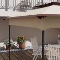Kaffeefarbenes Polyester-Ersatzdach (325x325m) als Pavillon-Zubehör.