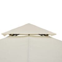 Cremeweißes Ersatzdach für einen Pavillon der Größe 3x3m.