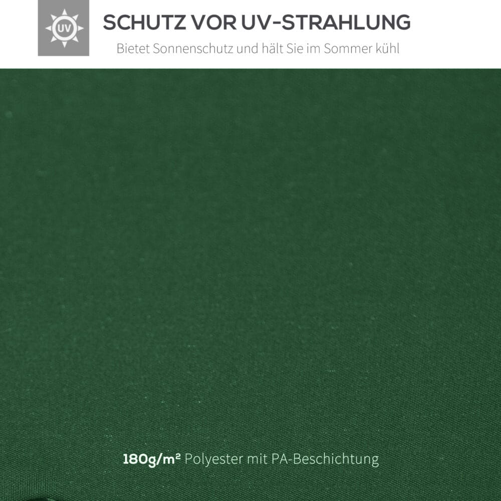 Kohlegraues, wasserabweisendes Ersatzdach für einen 3x3m Pavillon.
