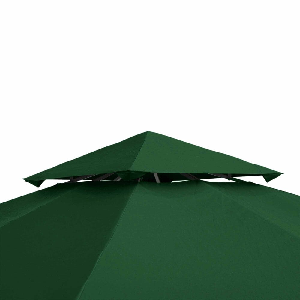 Kohlegraues, wasserabweisendes Ersatzdach für einen 3x3m Pavillon.