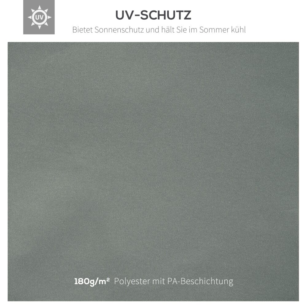 Dunkelgraues Polyester-Ersatzdach für einen Pavillon der Größe 3x4m.