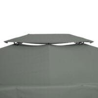 Dunkelgraues Polyester-Ersatzdach für einen Pavillon der Größe 3x4m.