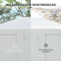 Wasserdichtes Ersatzdach mit 2 Seitenwänden als Pavillon-Zubehör in Weiß.