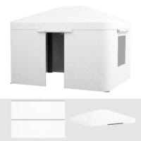 Wasserdichtes Ersatzdach mit 2 Seitenwänden als Pavillon-Zubehör in Weiß.