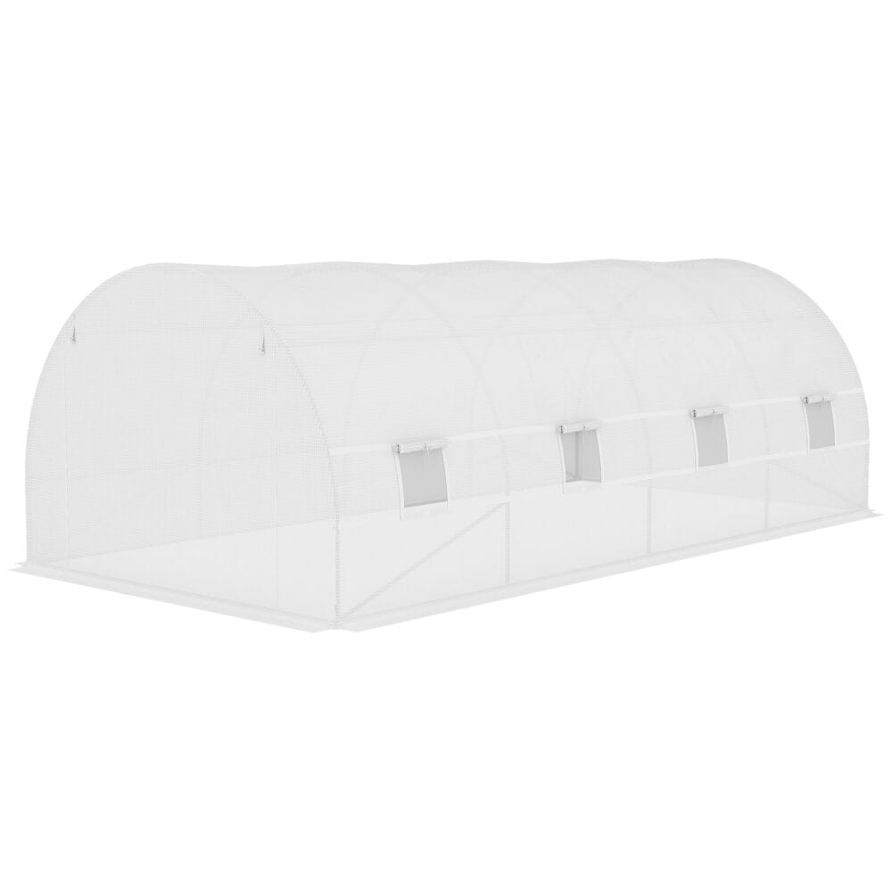 Ersatzfolie für Gewächshaus, Maße 600x300x200 cm, Farbe Weiss.