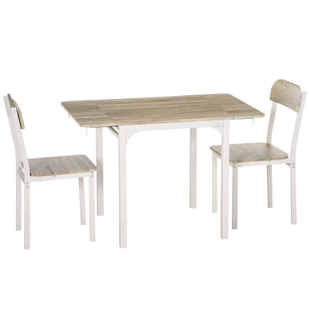 Essgruppe 3-teilig klappbar Natur & Weiss – Produktfoto zeigt modernes Design, hochwertige Materialien und funktionale Eigenschaften ideal für Wohn- oder Arbeitsbereiche. Perfekt als Einrichtungsinspiration oder zur Produktpräsentation in einem Onlineshop.