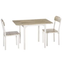 Essgruppe 3-teilig klappbar Natur & Weiss – Produktfoto zeigt modernes Design, hochwertige Materialien und funktionale Eigenschaften ideal für Wohn- oder Arbeitsbereiche. Perfekt als Einrichtungsinspiration oder zur Produktpräsentation in einem Onlineshop.