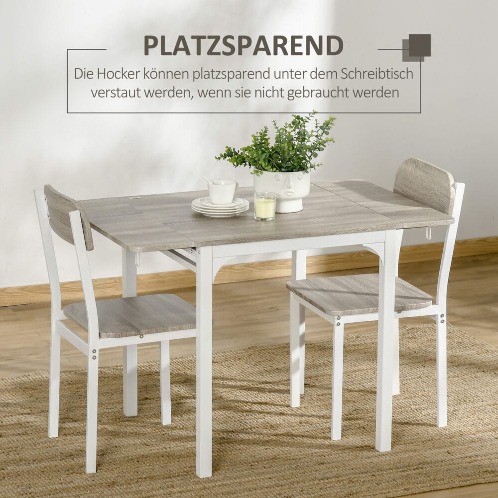 Essgruppe 3-teilig klappbar Natur & Weiss – Produktfoto zeigt modernes Design, hochwertige Materialien und funktionale Eigenschaften ideal für Wohn- oder Arbeitsbereiche. Perfekt als Einrichtungsinspiration oder zur Produktpräsentation in einem Onlineshop.