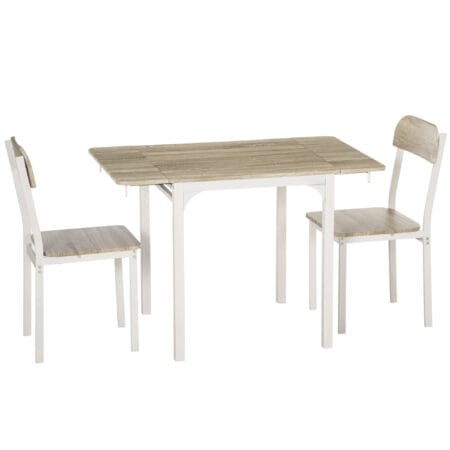 Essgruppe 3-teilig klappbar Natur & Weiss – Produktfoto zeigt modernes Design, hochwertige Materialien und funktionale Eigenschaften ideal für Wohn- oder Arbeitsbereiche. Perfekt als Einrichtungsinspiration oder zur Produktpräsentation in einem Onlineshop.