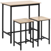 Essgruppe 3-teilig kompakt und stilvoll Naturholz-Look – Produktfoto zeigt modernes Design, hochwertige Materialien und funktionale Eigenschaften ideal für Wohn- oder Arbeitsbereiche. Perfekt als Einrichtungsinspiration oder zur Produktpräsentation in einem Onlineshop.