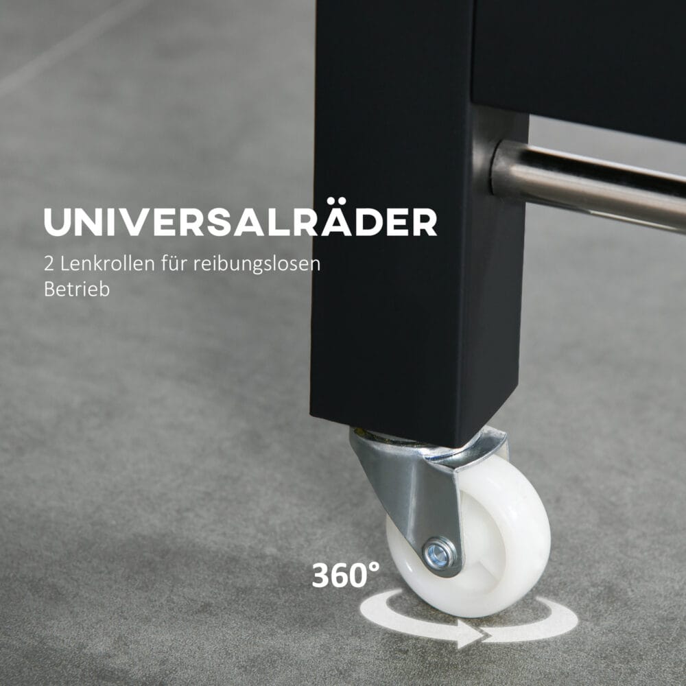 Esstisch ausziehbar klappbar mit Rollen bis 20kg belastbar Braun – Produktfoto zeigt modernes Design, hochwertige Materialien und funktionale Eigenschaften ideal für Wohn- oder Arbeitsbereiche. Perfekt als Einrichtungsinspiration oder zur Produktpräsentation in einem Onlineshop.