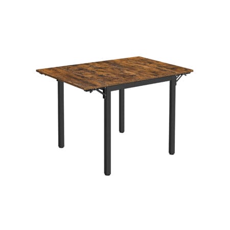 Esstisch klappbar Küchentisch Platzsparend Vintage-Braun Schwarz