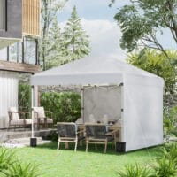 Faltpavillon 3x3m mit 2 Seitenwänden.
