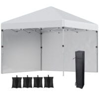 Faltpavillon 3x3m mit 2 Seitenwänden.