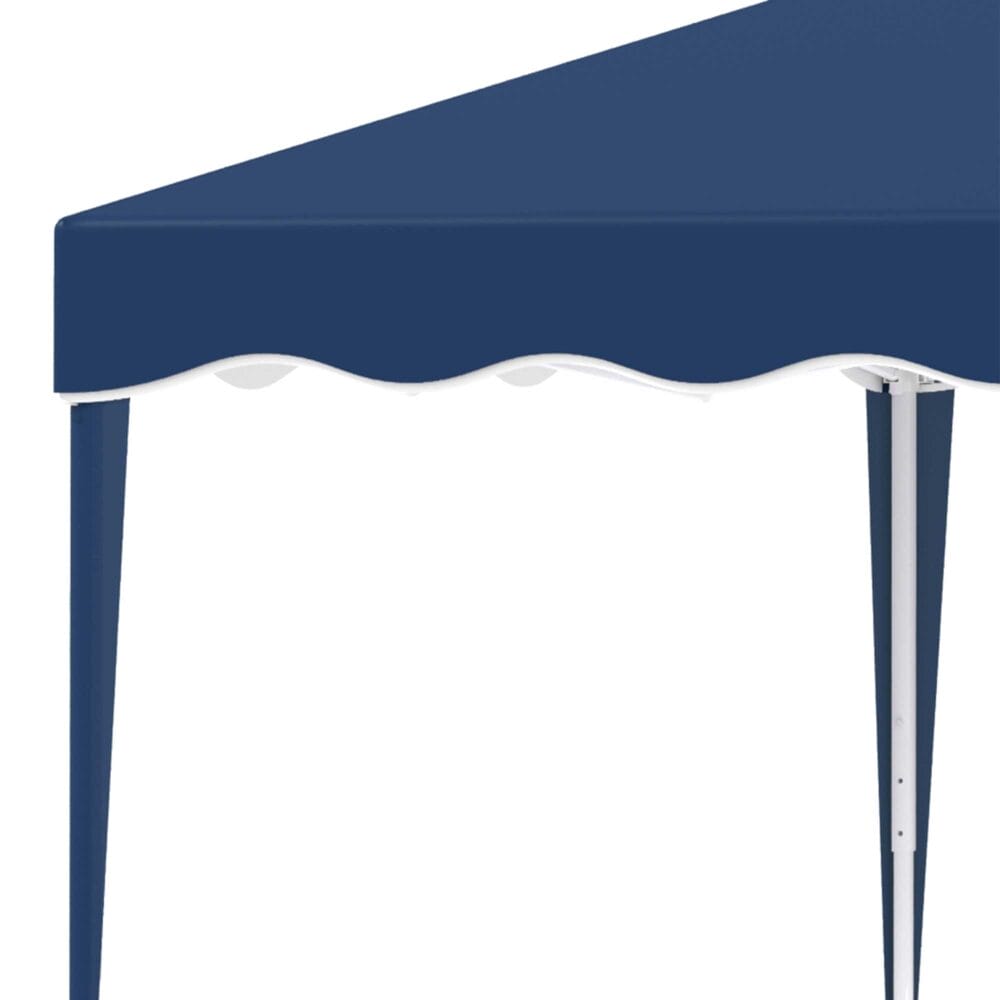 Blauer, höhenverstellbarer Faltpavillon 3x3m.