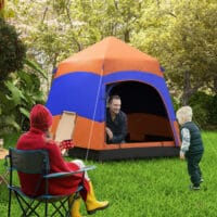 Familienzelt als Quick-Up-Zelt für 4–6 Personen, wasserdicht.