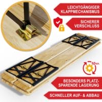 Robuste klappbare Bierzeltgarnitur für Feste und Garten.