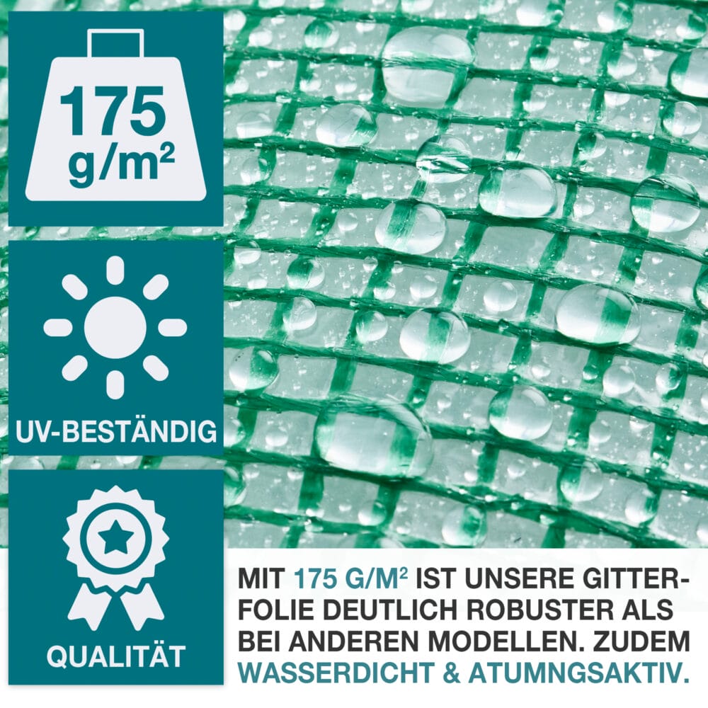 Stabiles Foliengewächshaus (200x200x300cm), wetterfest für Pflanzenzucht.