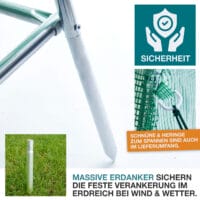 Wetterfestes Foliengewächshaus (300x200x400cm), stabil für Gemüse und Blumen.