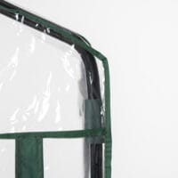 Foliengewächshaus mit 5 Regalen, transparent, ideal für Anzucht, Grün.