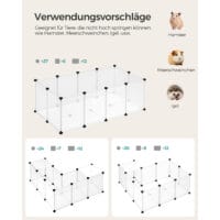 Robustes Freigehege mit Bodenplatten für Kleintiere und Kaninchen.