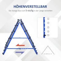 Blauer Fussball Rebounder, als Kickback Tor konzipiert, ideal für das Fussballtraining zu Hause oder im Verein.