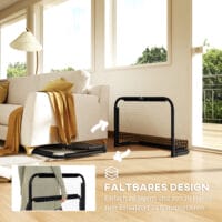 Schwarzes 2er-Set klappbarer Fussballtore mit stabilem Metallrahmen, 90x36x60cm, ideal für den Garten und einfache Lagerung.