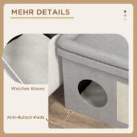 Graues Futternapf-Set aus Edelstahl mit 2 Näpfen für Hunde bis 8kg.