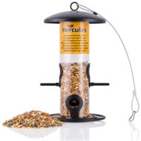 Metall-Vogelfutterspender Futtersilo EcoDrop für Meisenknödel ohne Netz.