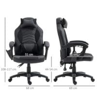 Gaming Stuhl mit Wärmefunktion & 6 Vibrationspunkten – Produktfoto zeigt modernes Design, hochwertige Materialien und funktionale Eigenschaften ideal für Wohn- oder Arbeitsbereiche. Perfekt als Einrichtungsinspiration oder zur Produktpräsentation in einem Onlineshop.