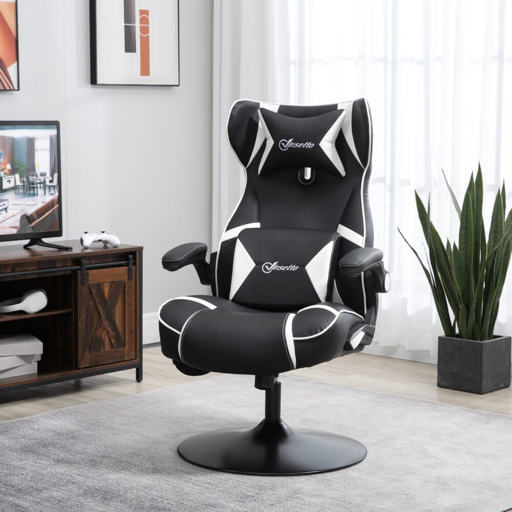 Gamingstuhl ergonomisch und höhenverstellbar Weiss – Produktfoto zeigt modernes Design, hochwertige Materialien und funktionale Eigenschaften ideal für Wohn- oder Arbeitsbereiche. Perfekt als Einrichtungsinspiration oder zur Produktpräsentation in einem Onlineshop.