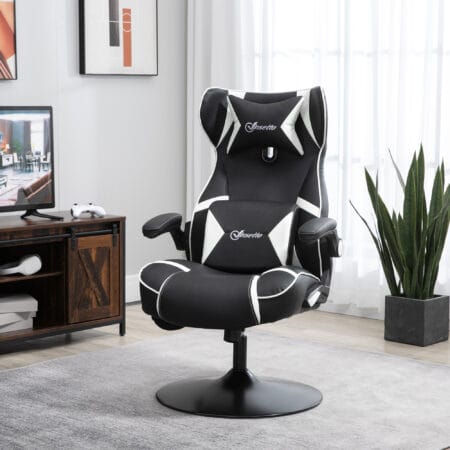 Gamingstuhl ergonomisch und höhenverstellbar Weiss – Produktfoto zeigt modernes Design, hochwertige Materialien und funktionale Eigenschaften ideal für Wohn- oder Arbeitsbereiche. Perfekt als Einrichtungsinspiration oder zur Produktpräsentation in einem Onlineshop.