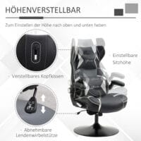 Gamingstuhl ergonomisch und höhenverstellbar Weiss – Produktfoto zeigt modernes Design, hochwertige Materialien und funktionale Eigenschaften ideal für Wohn- oder Arbeitsbereiche. Perfekt als Einrichtungsinspiration oder zur Produktpräsentation in einem Onlineshop.