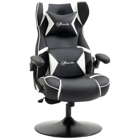 Gamingstuhl ergonomisch und höhenverstellbar Weiss – Produktfoto zeigt modernes Design, hochwertige Materialien und funktionale Eigenschaften ideal für Wohn- oder Arbeitsbereiche. Perfekt als Einrichtungsinspiration oder zur Produktpräsentation in einem Onlineshop.