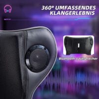 Gamingstuhl mit Lautsprecher & Wippfunktion bis 120kg Schwarz & Grau – Produktfoto zeigt modernes Design, hochwertige Materialien und funktionale Eigenschaften ideal für Wohn- oder Arbeitsbereiche. Perfekt als Einrichtungsinspiration oder zur Produktpräsentation in einem Onlineshop.
