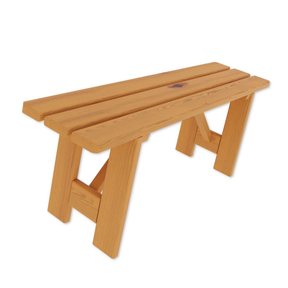 Gartenbank 150cm Sitzbank Holzbank massiv Fichte 150x40x42cm