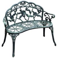 Metall-Gartenbank für zwei Personen, Maße 100x54x78cm.